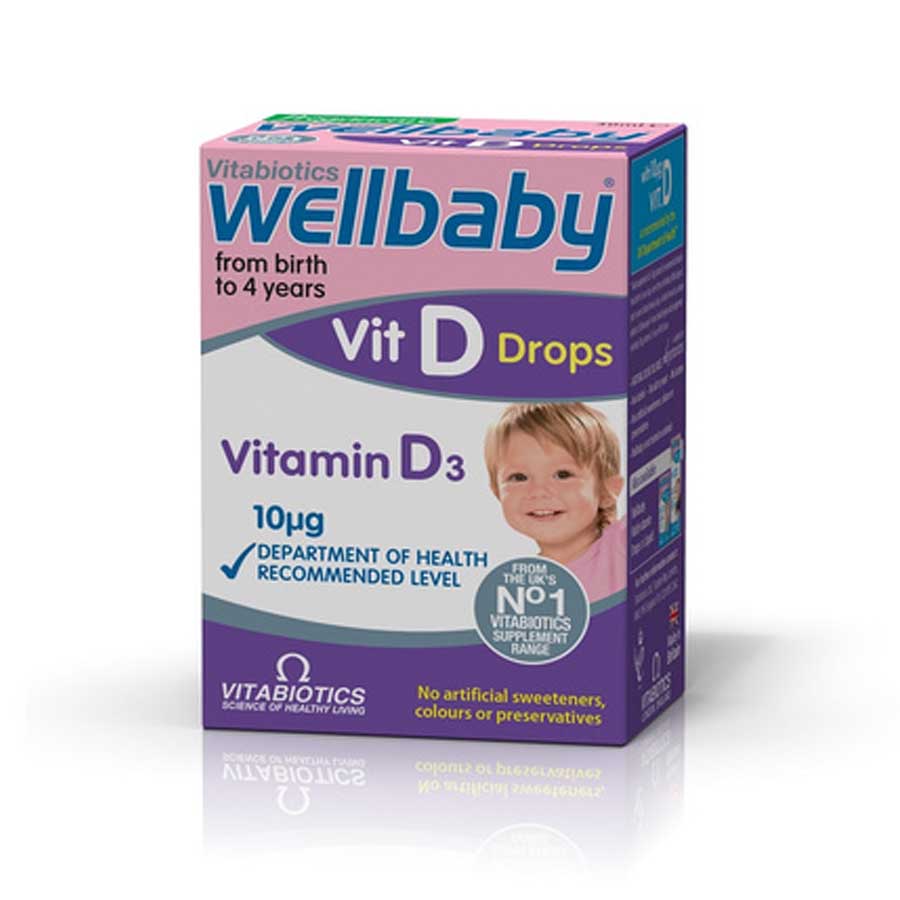 Vitabiotics Wellbaby Vitamin D3 Drops Birth to 4 Years 30ml Ehavene