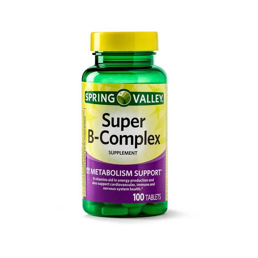 Spring Valley Super Vitamin B Complex 100 Tablets Ehavene