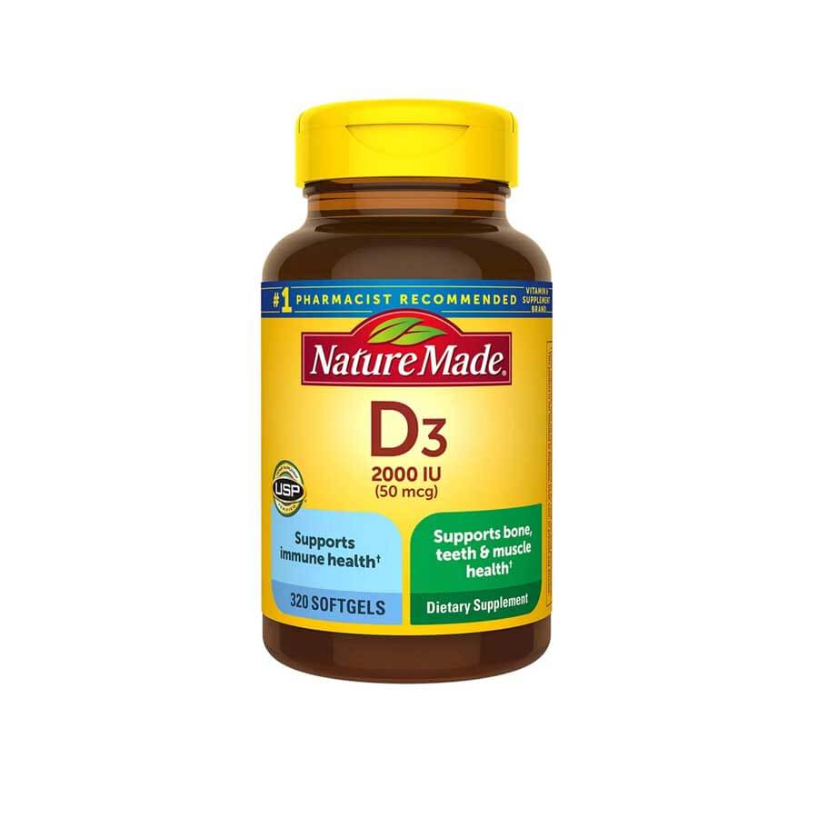 Nature Made Vitamin D3 2000 IU 50mcg 320 Softgels Ehavene