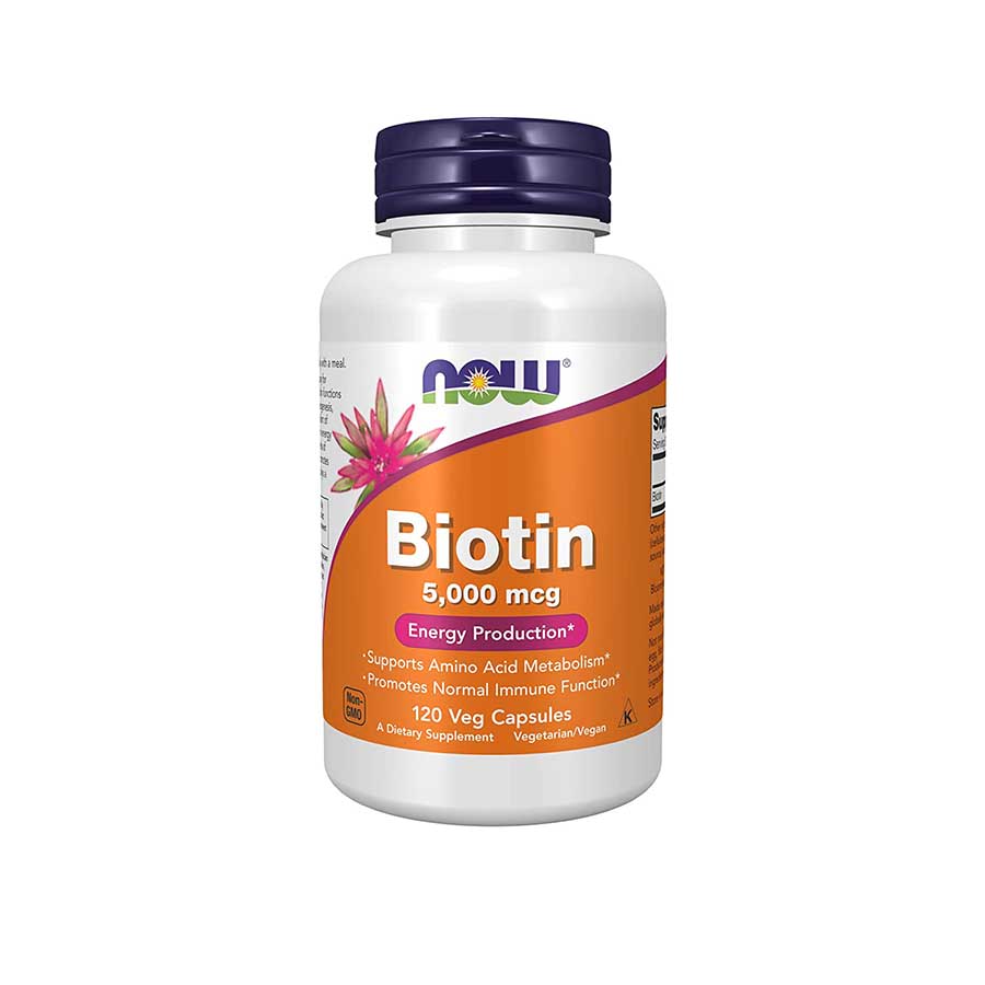 NOW Foods Biotin 5000mcg 120 Veg Capsules | Ehavene