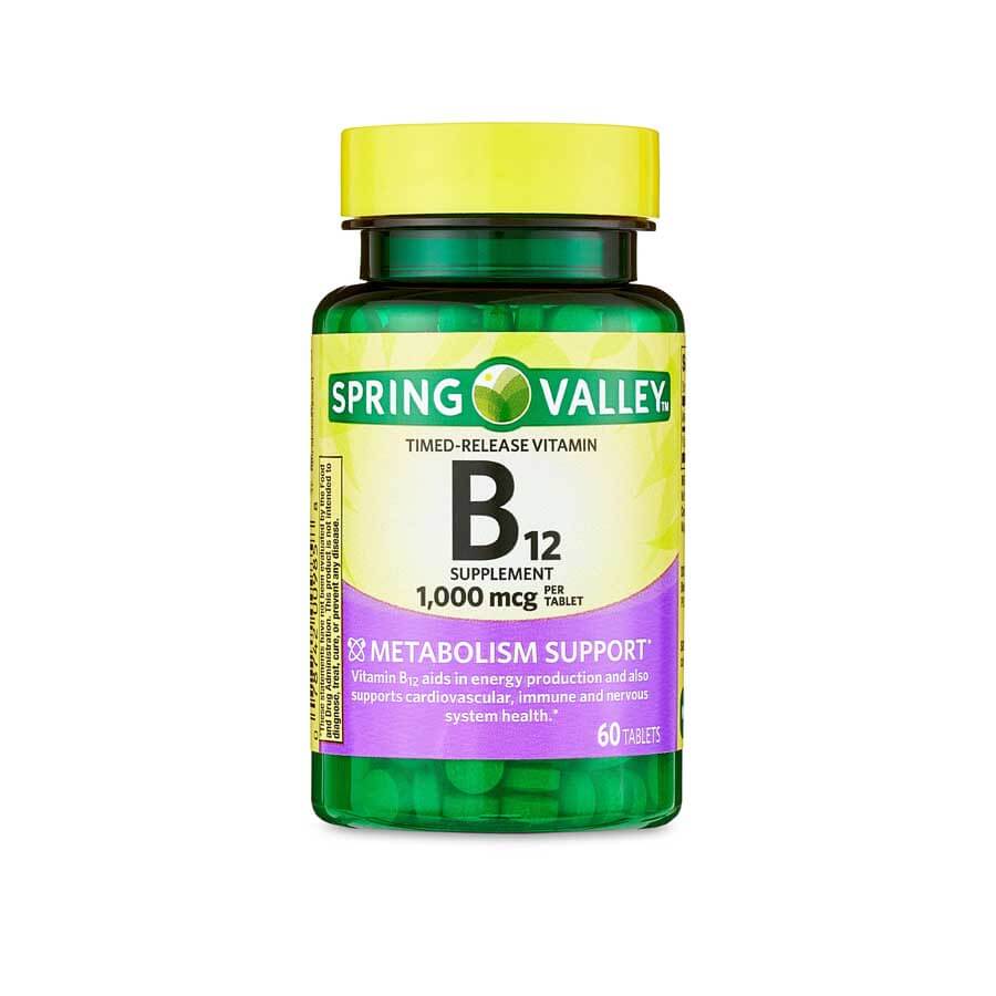 Spring Valley Vitamin B12 1000mcg Timed Release 60 Tablets Ehavene