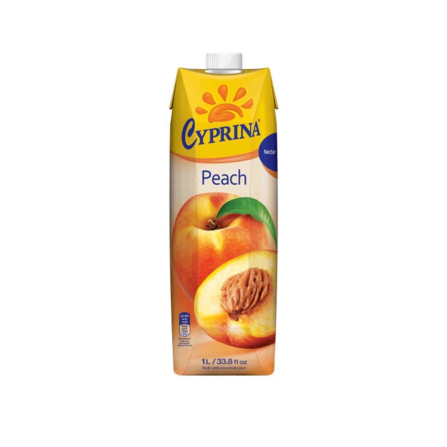 Cyprina Peach Nectar Juice 100 Natural 1ltr Ehavene