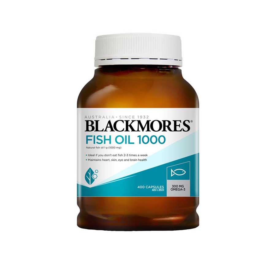 Blackmores Natural Fish Oil Omega 3 1000mg 400 Capsules Ehavene